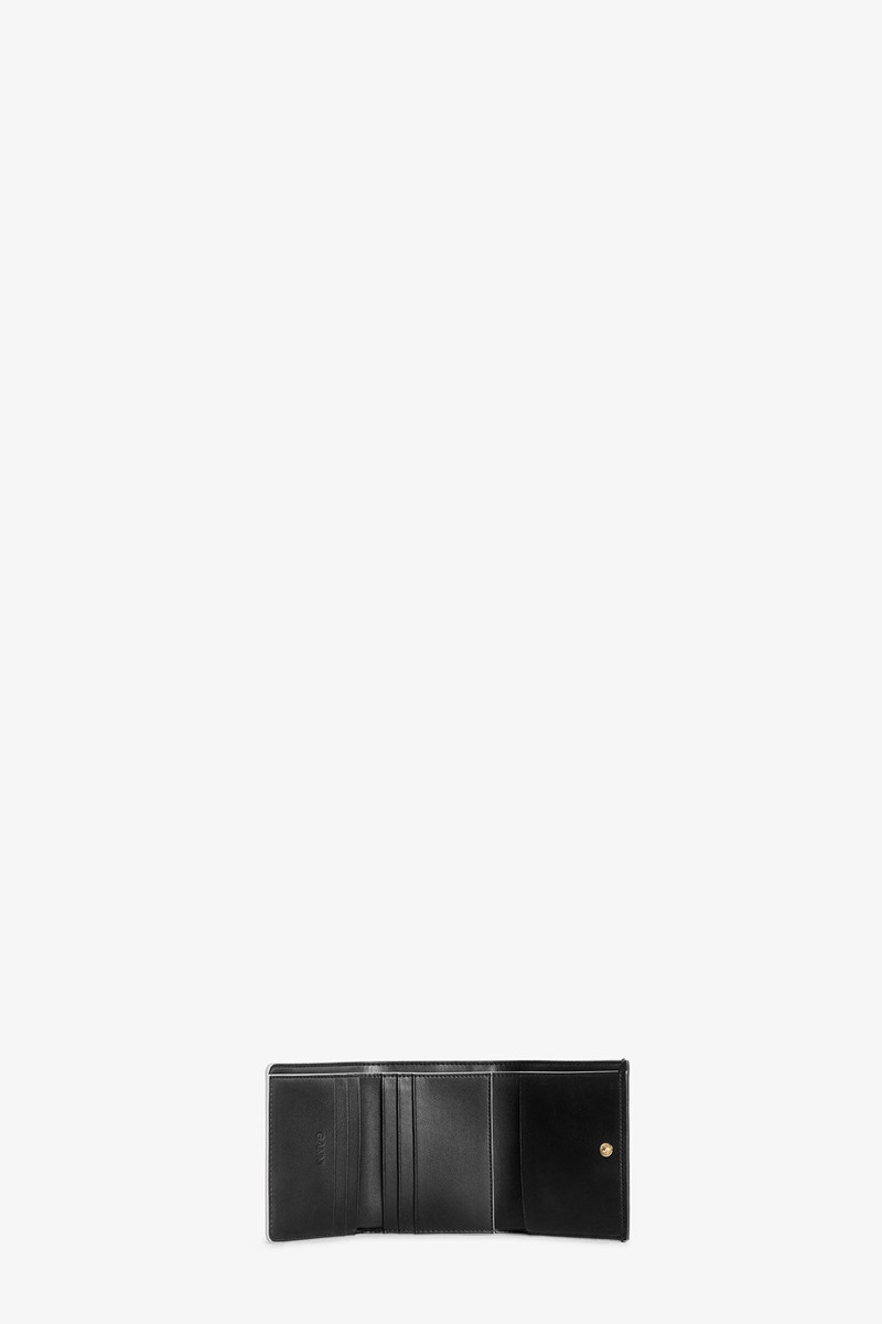BLACK GANNI BOU TRIFOLD WALLET 3