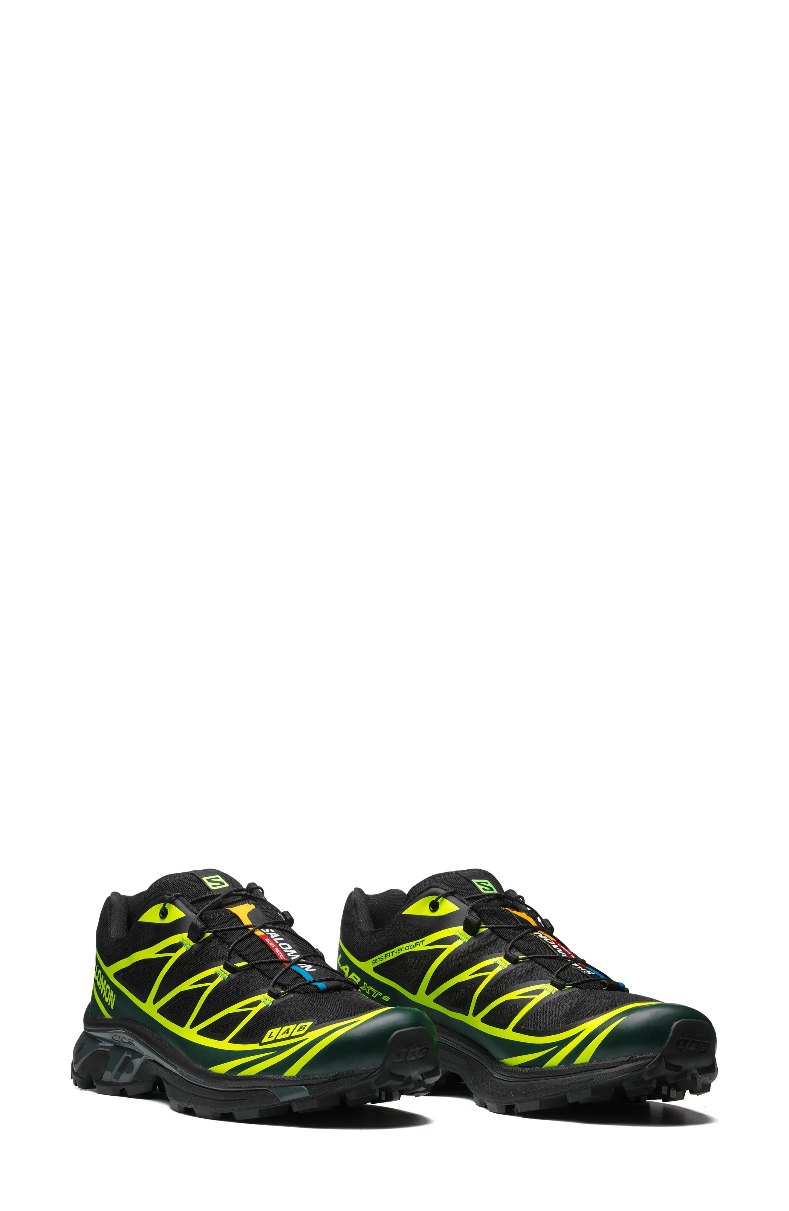 Salomon Gender Inclusive XT-6 Sneaker in Black/Green at Nordstrom - 9