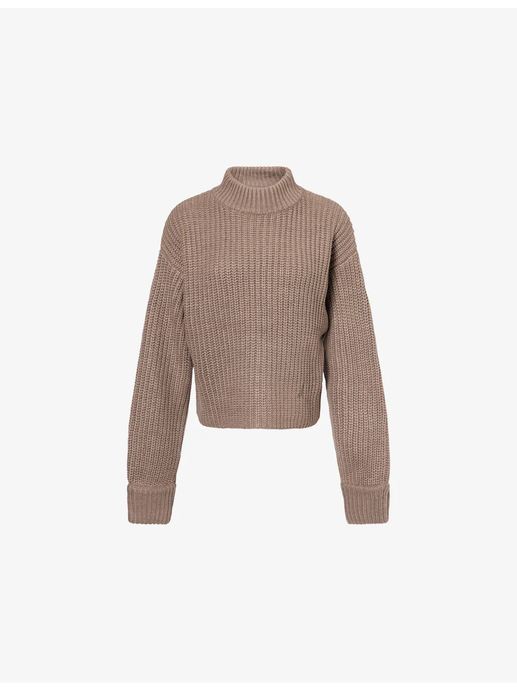 Chunky Mock-Neck Knitted Jumper - 1