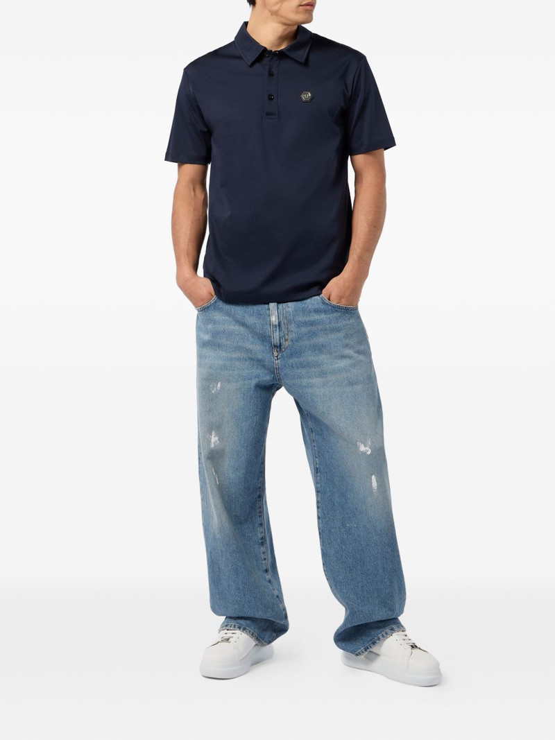 PHILIPP PLEIN hexagon-logo polo shirt outlook