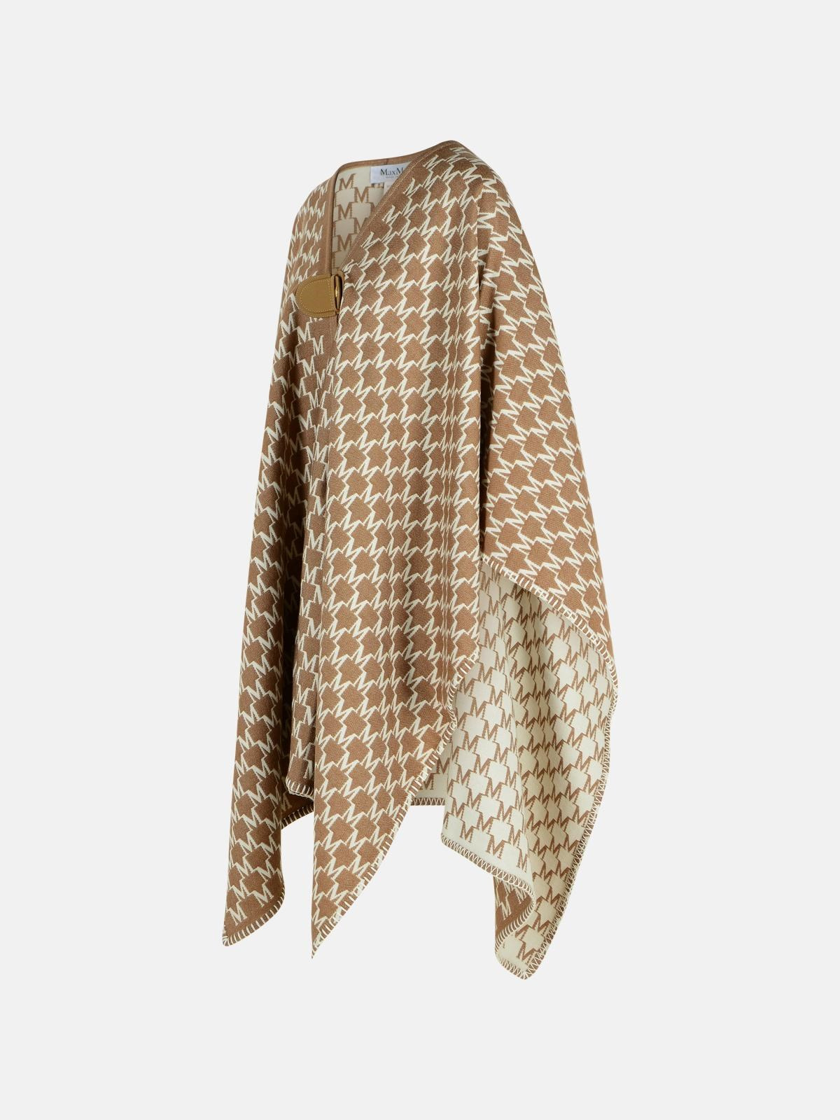 'EDITTI' HOOD IN VIRGIN WOOL AND BROWN COTTON - 2