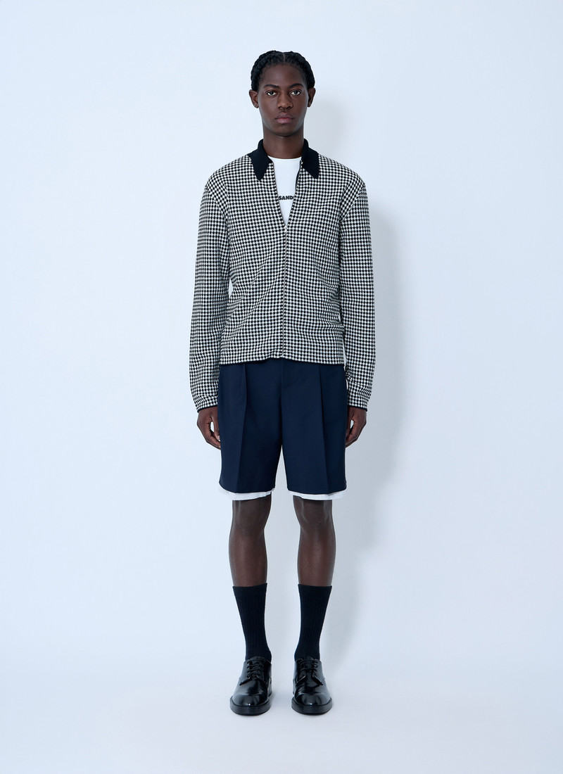 Jil Sander Houndstooth Zip-Up Shirt outlook
