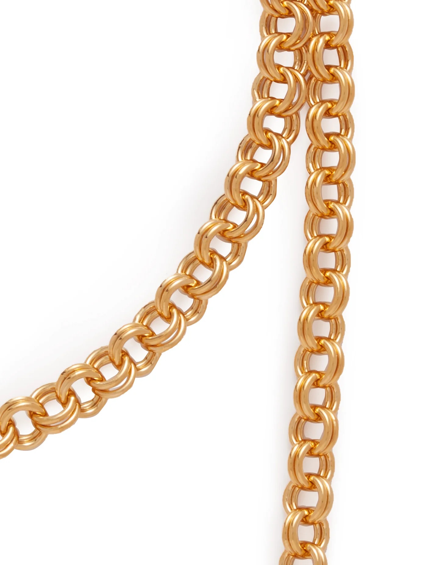 Ball 18-karat gold-plated long necklace - 3