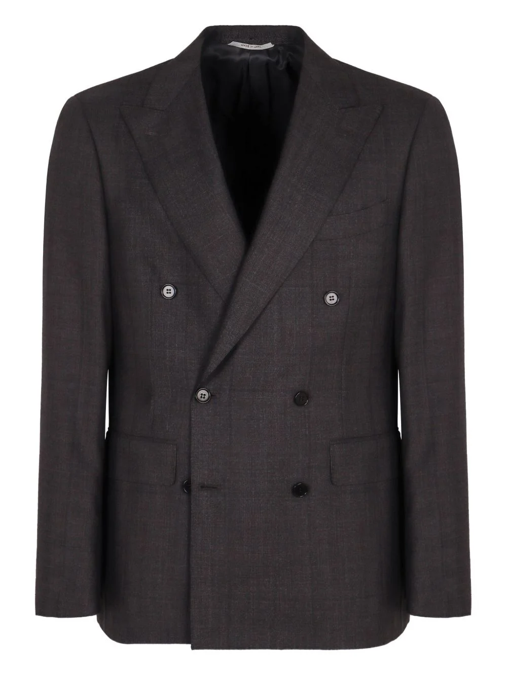 double-breasted wool suit - 1