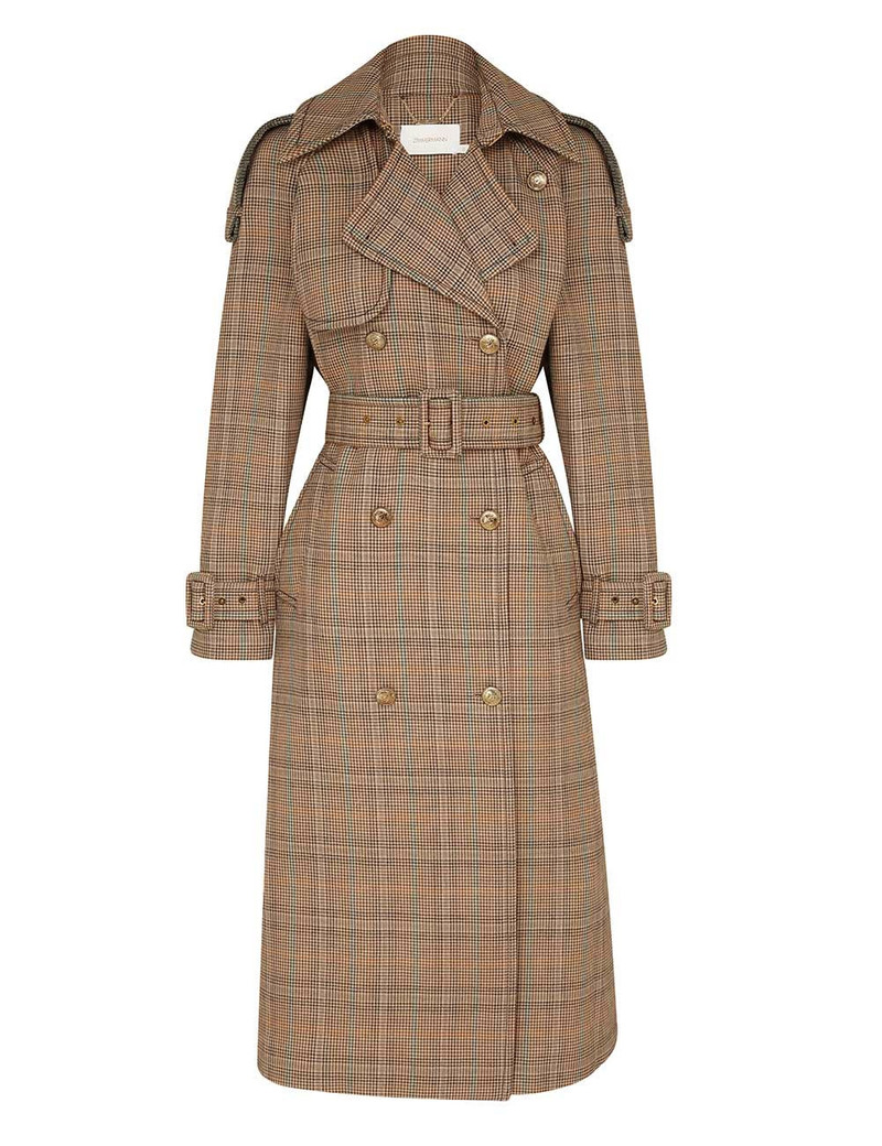EDEN CHECKED TRENCH COAT 1