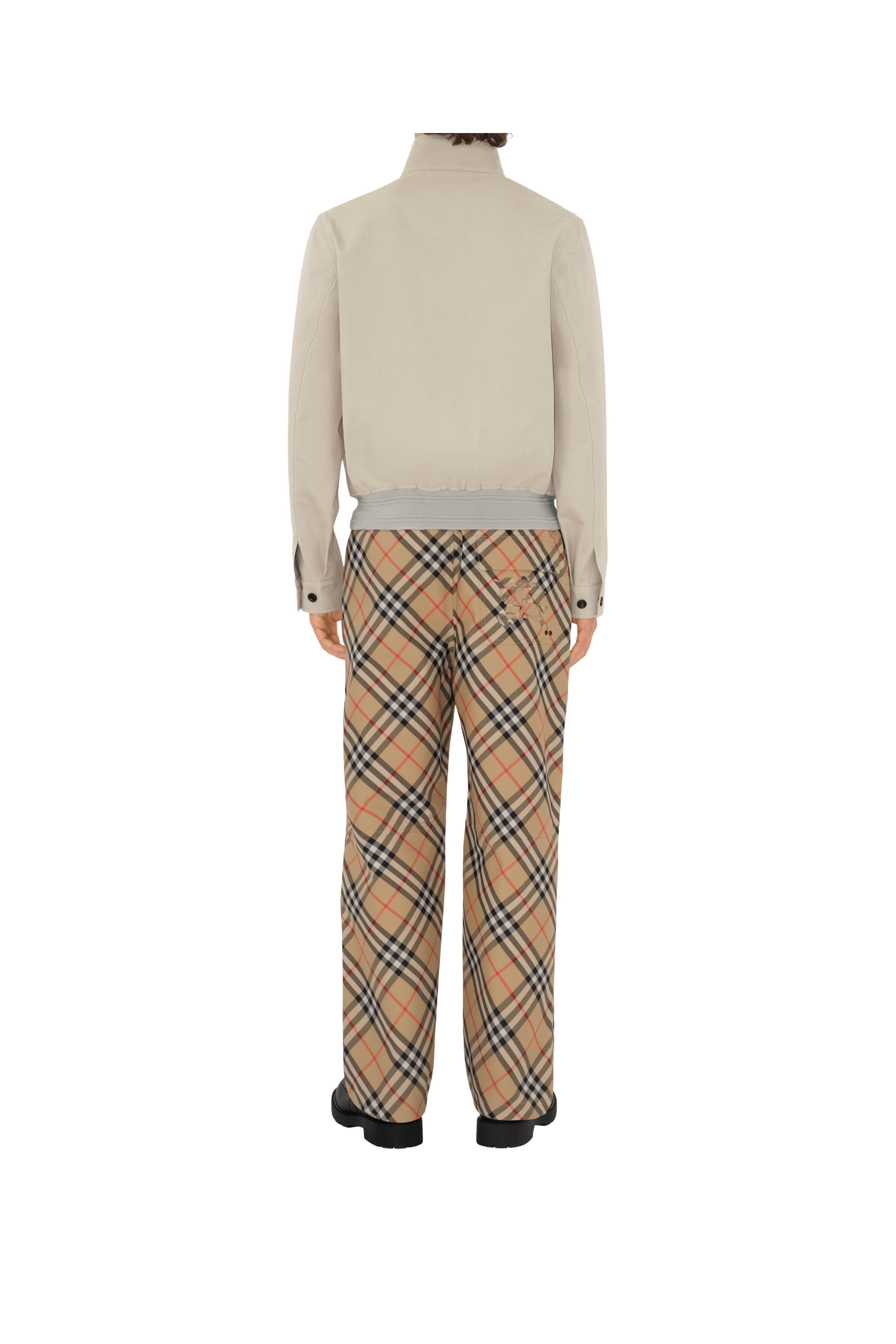 burberry Check Twill Trousers in Sand at Nordstrom - 3