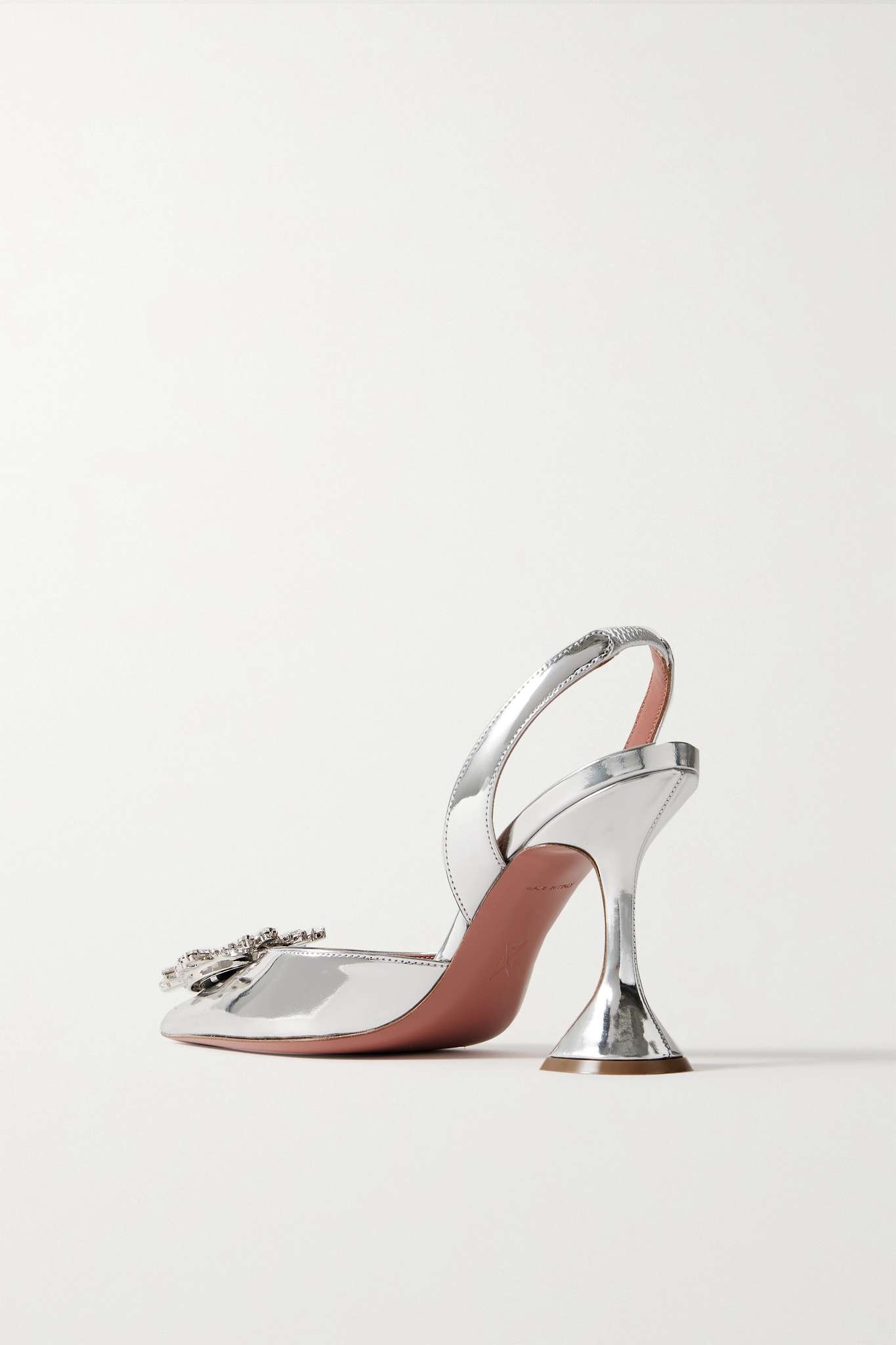 Begum Swarovski crystal-embellished leather slingback pumps - 3