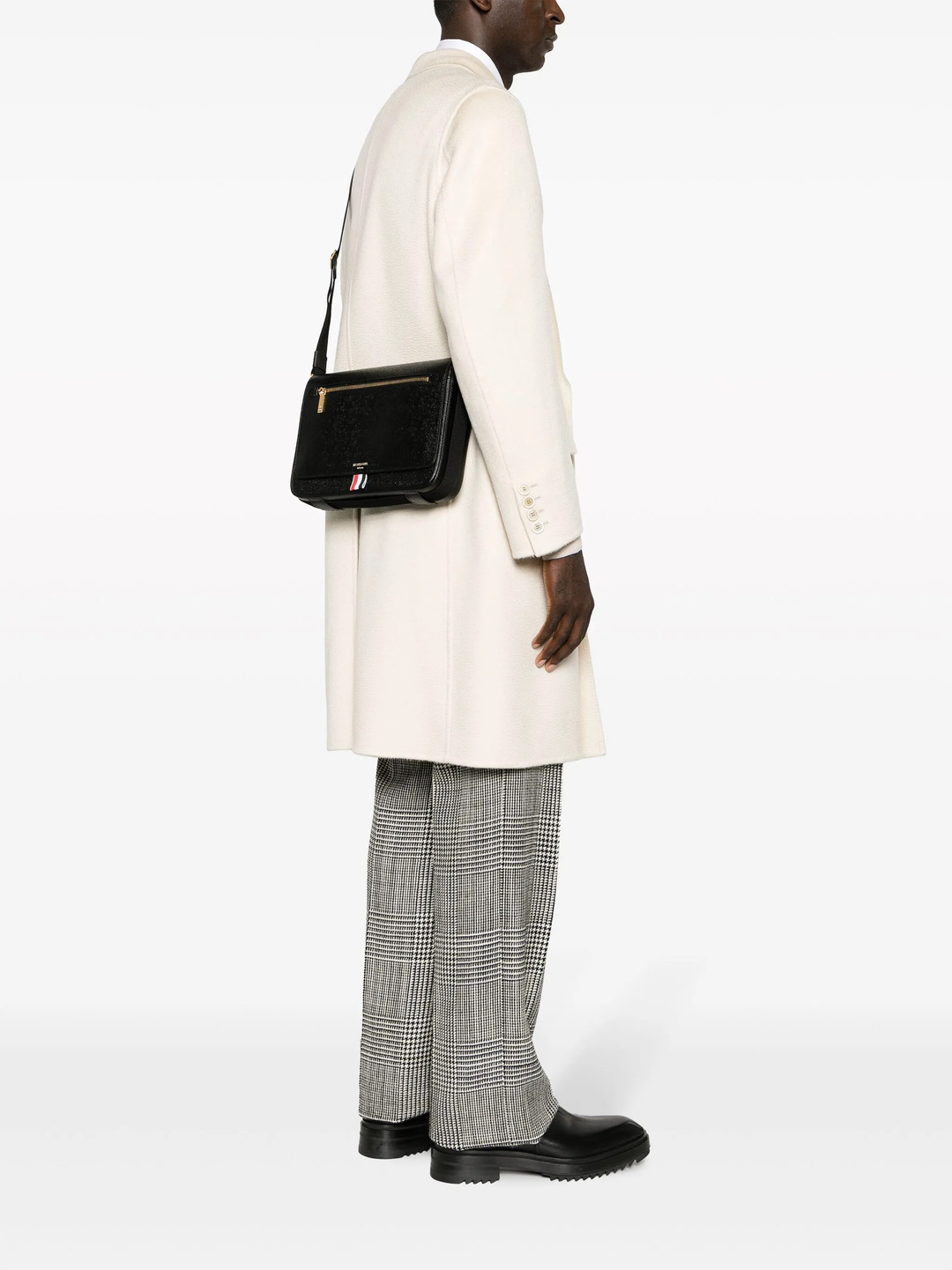 Pebble Grain Leather Reporter Bag Men - 2