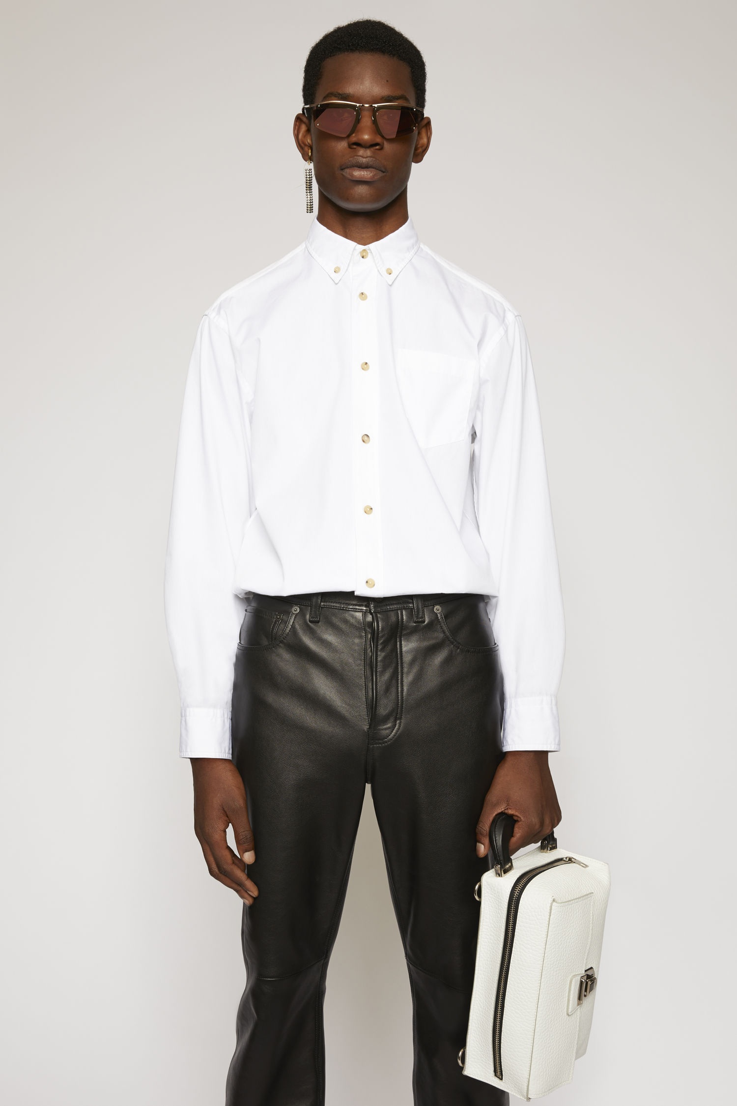 Classic cotton poplin shirt optic white - 2