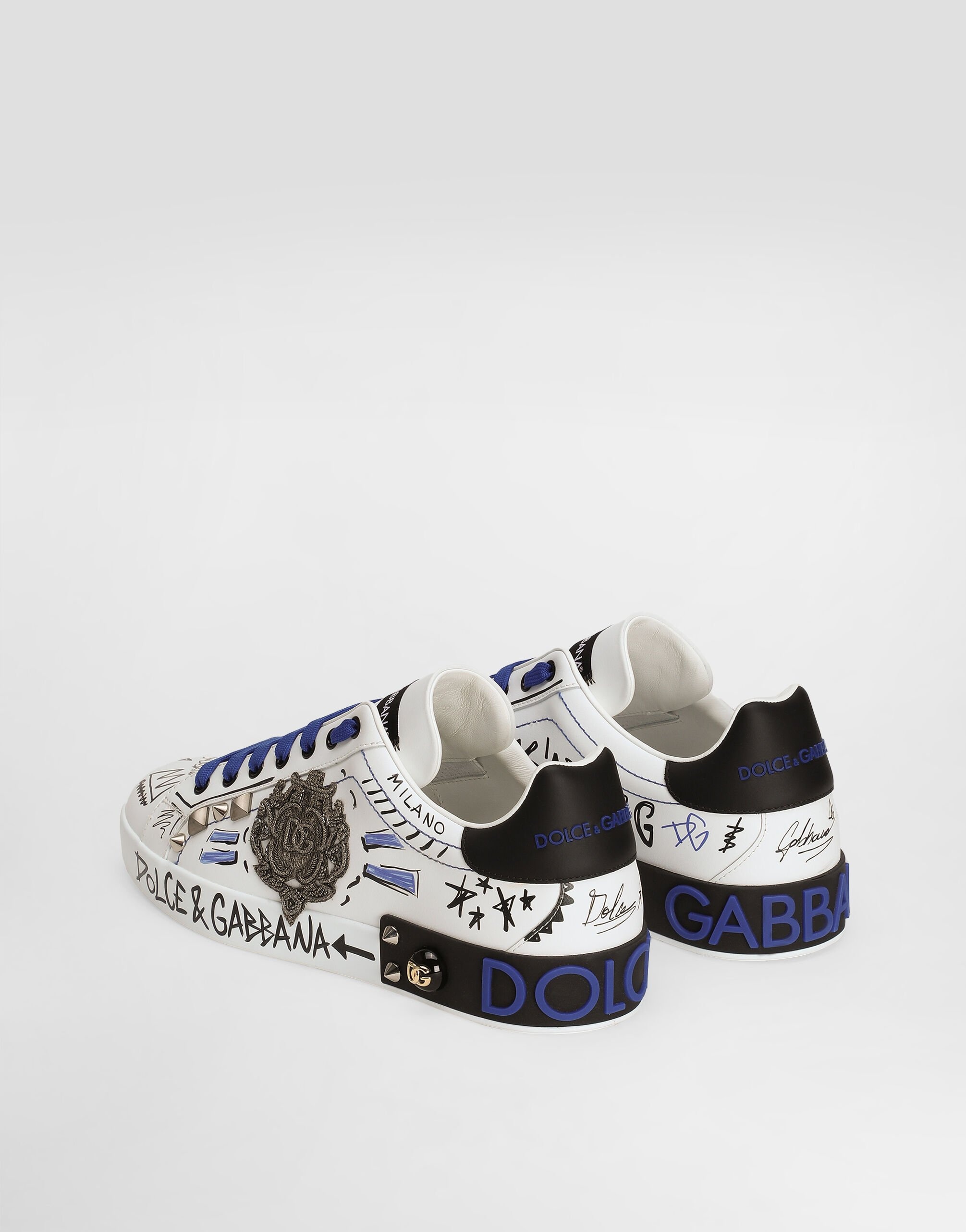 Calfskin Portofino sneakers with patch - 3