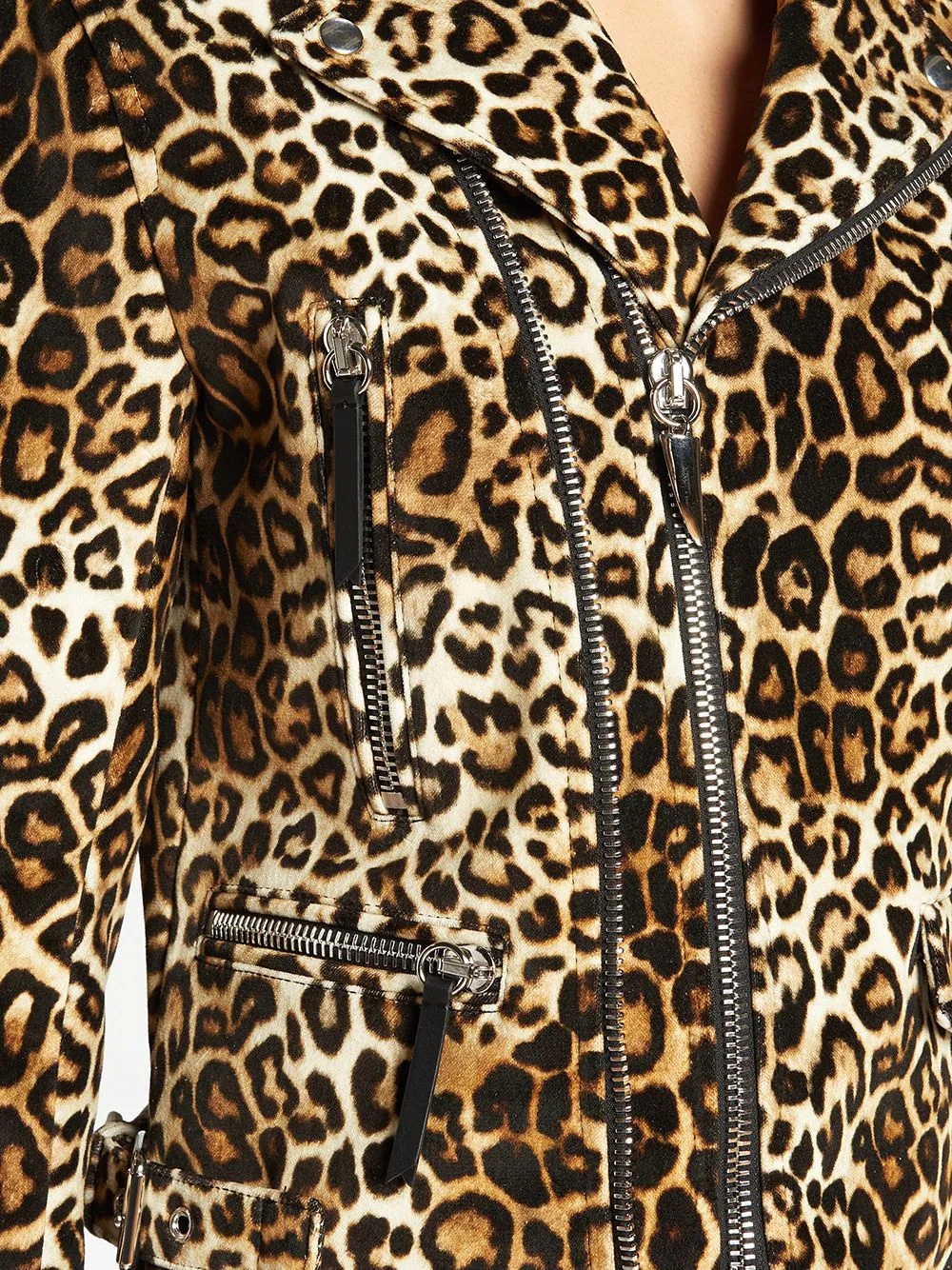 Amelia leopard-print biker jacket - 5