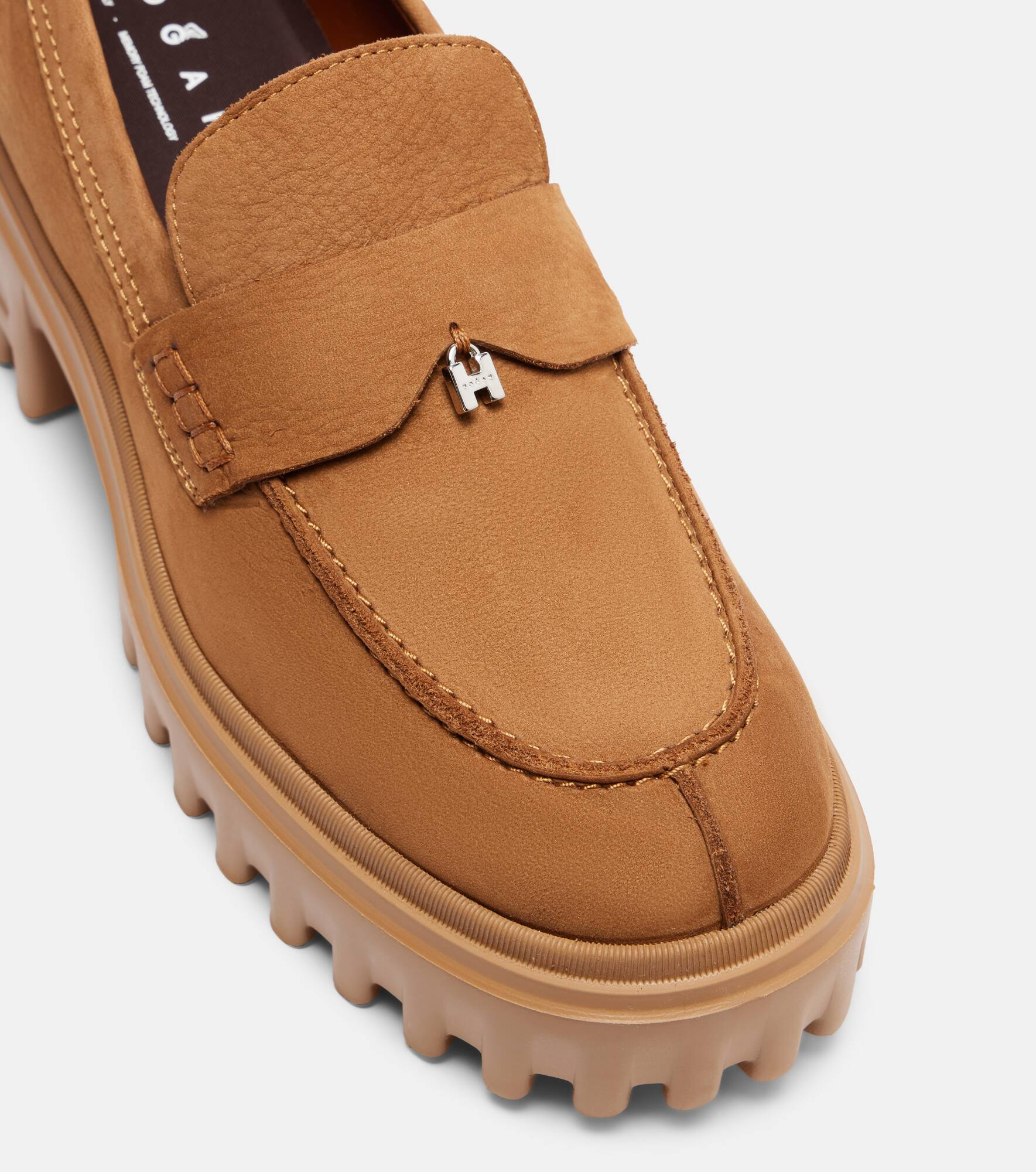 H700 leather platform loafers - 5