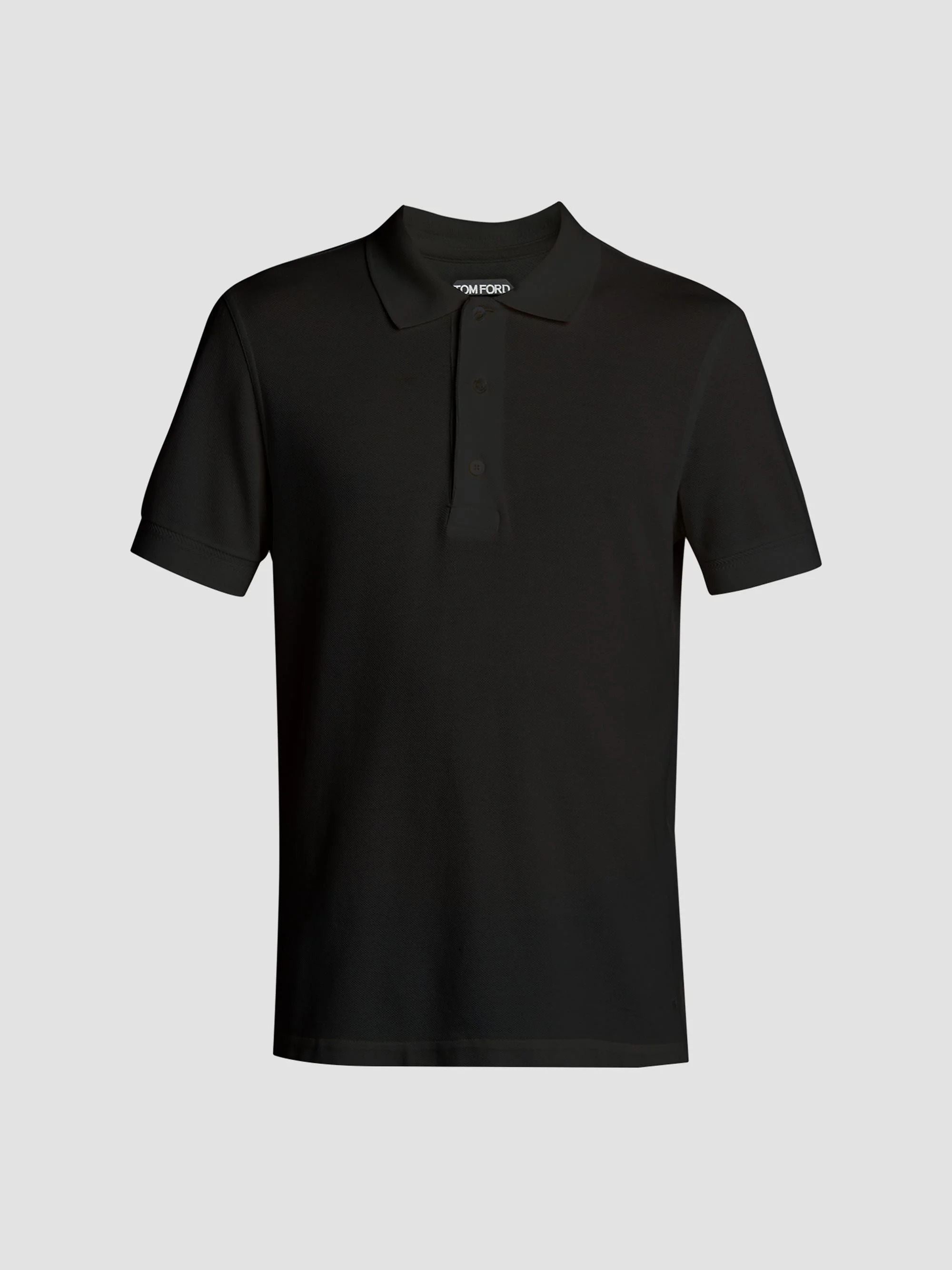 Men's Slim-Fit Pique Polo Shirt - Black - 1