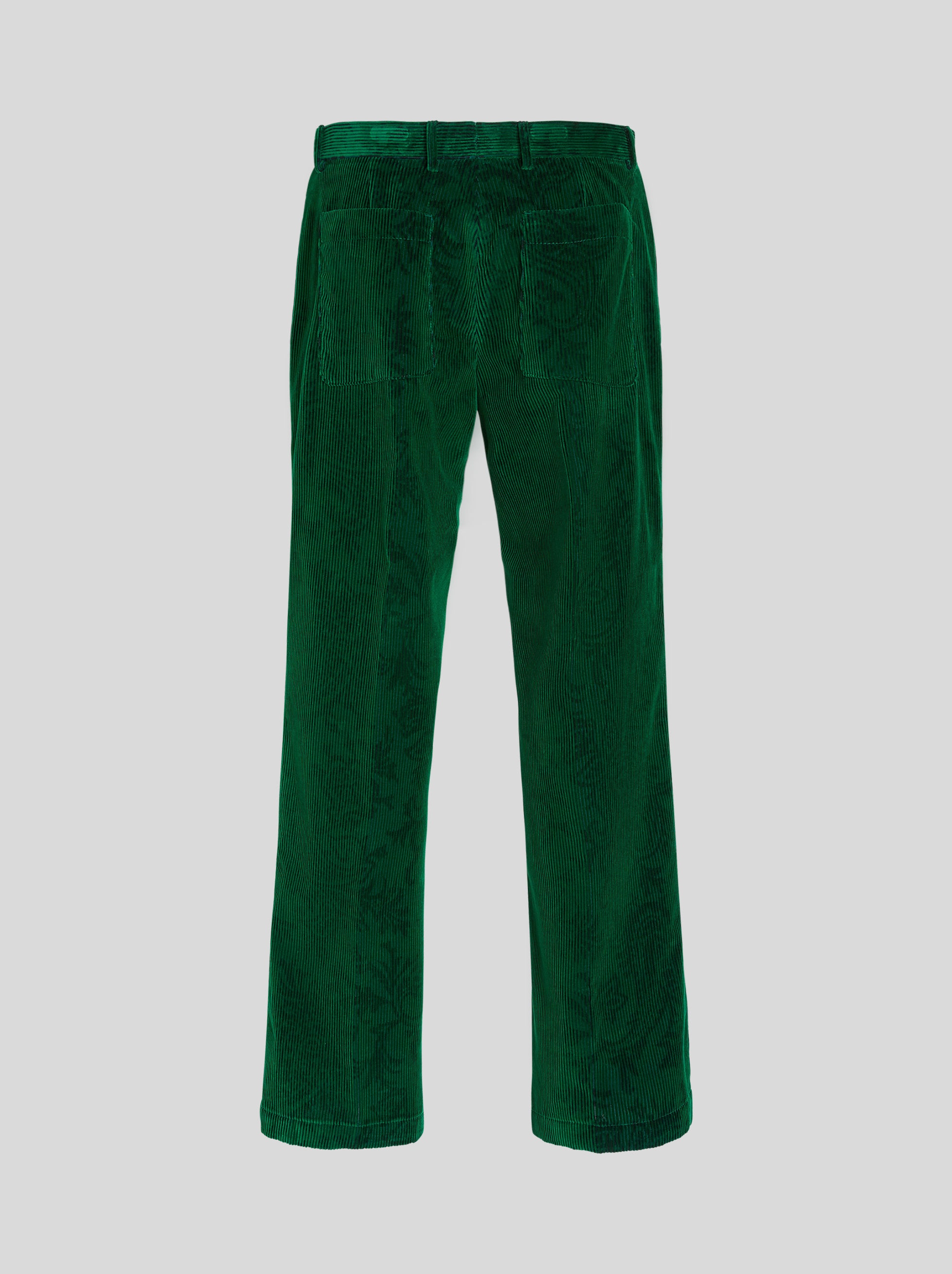 LEAFY PAISLEY VELVET TROUSERS - 5