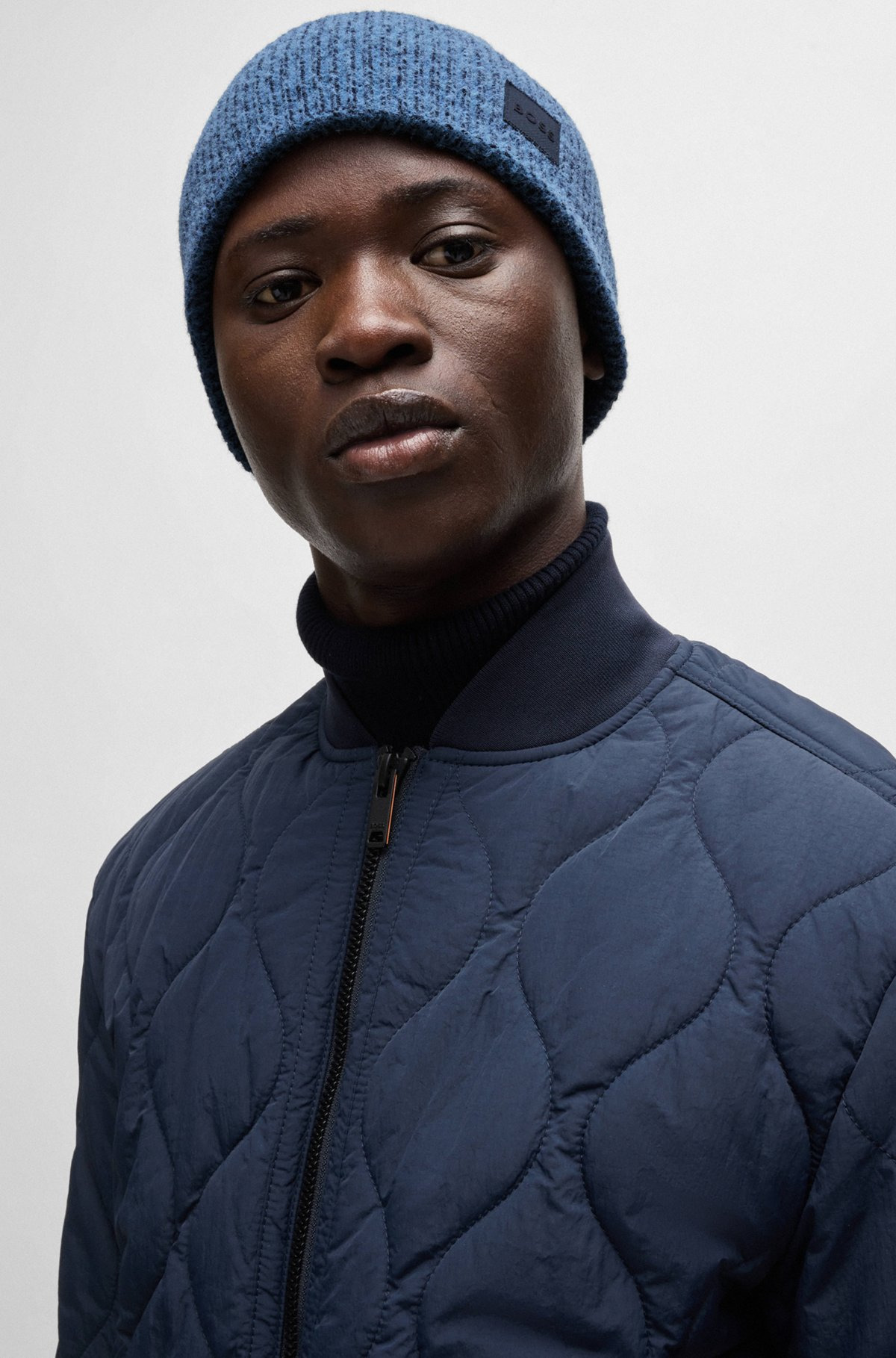 RIBBED BEANIE HAT WITH CONTRASTING LOGO LABEL - 3