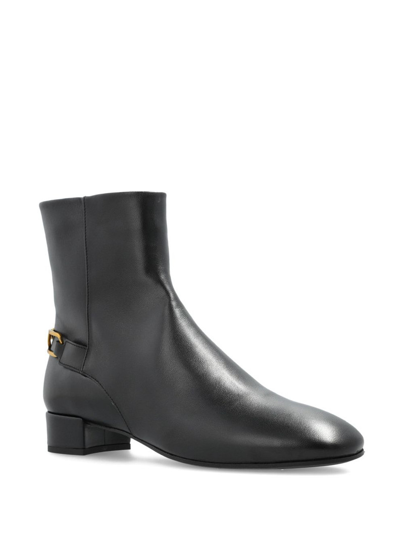 EMPORIO ARMANI 30mm zip embellished ankle boots outlook