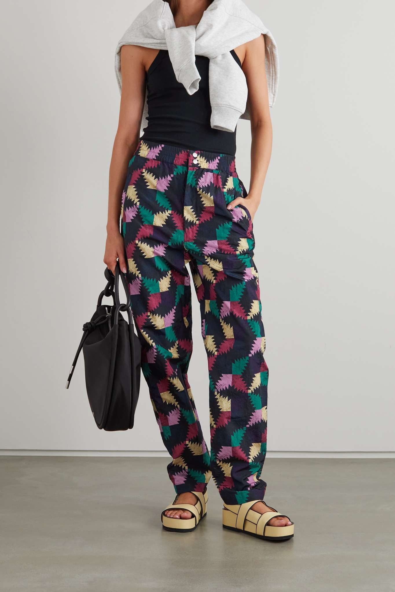 Midaloni printed shell straight-leg pants - 2