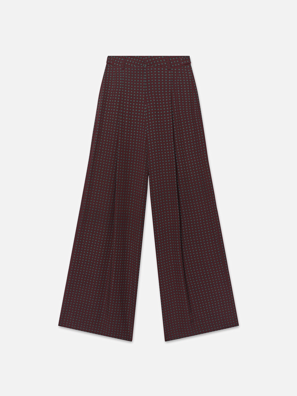 Ritz Women's Pleated Trouser in Bordeaux Multi - 1