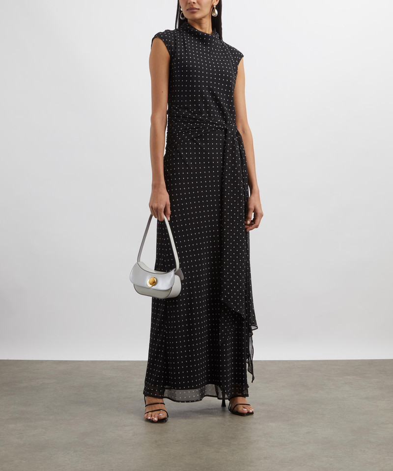 Polka Dot Tie Maxi Dress 2