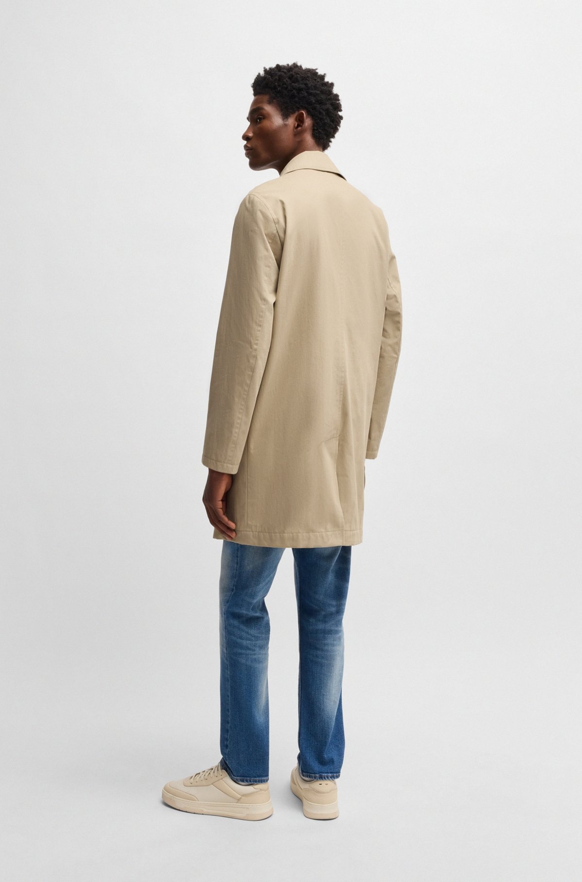 CLASSIC-FIT COAT IN COTTON - 5