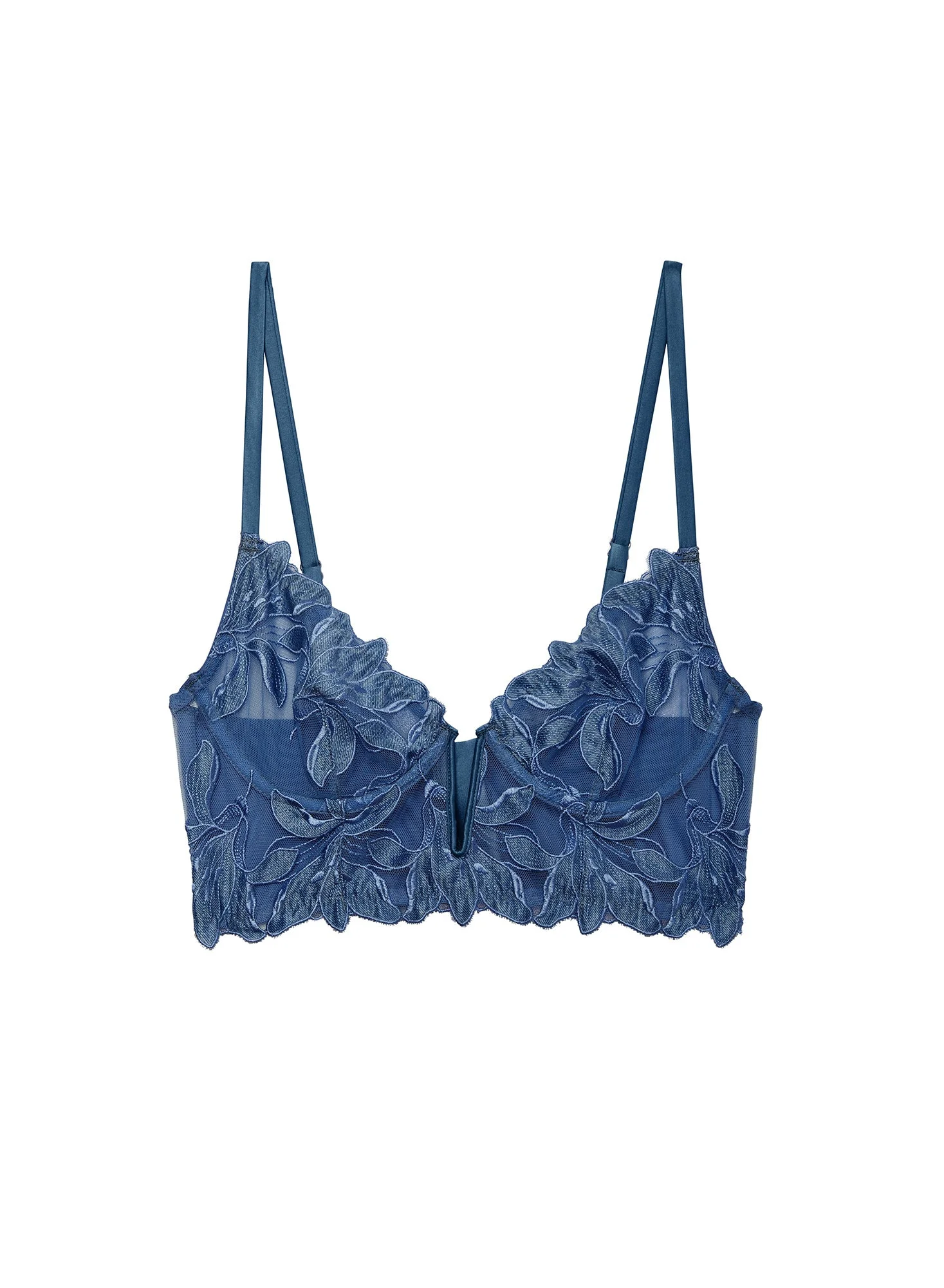 Lily Embroidery Longline Demi Bra - 1