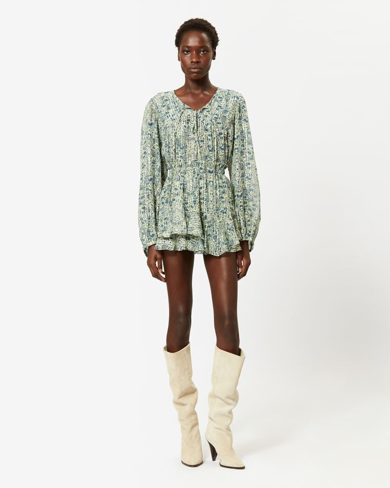 Isabel Marant ABORELI PRINTED SILK SHORTS outlook