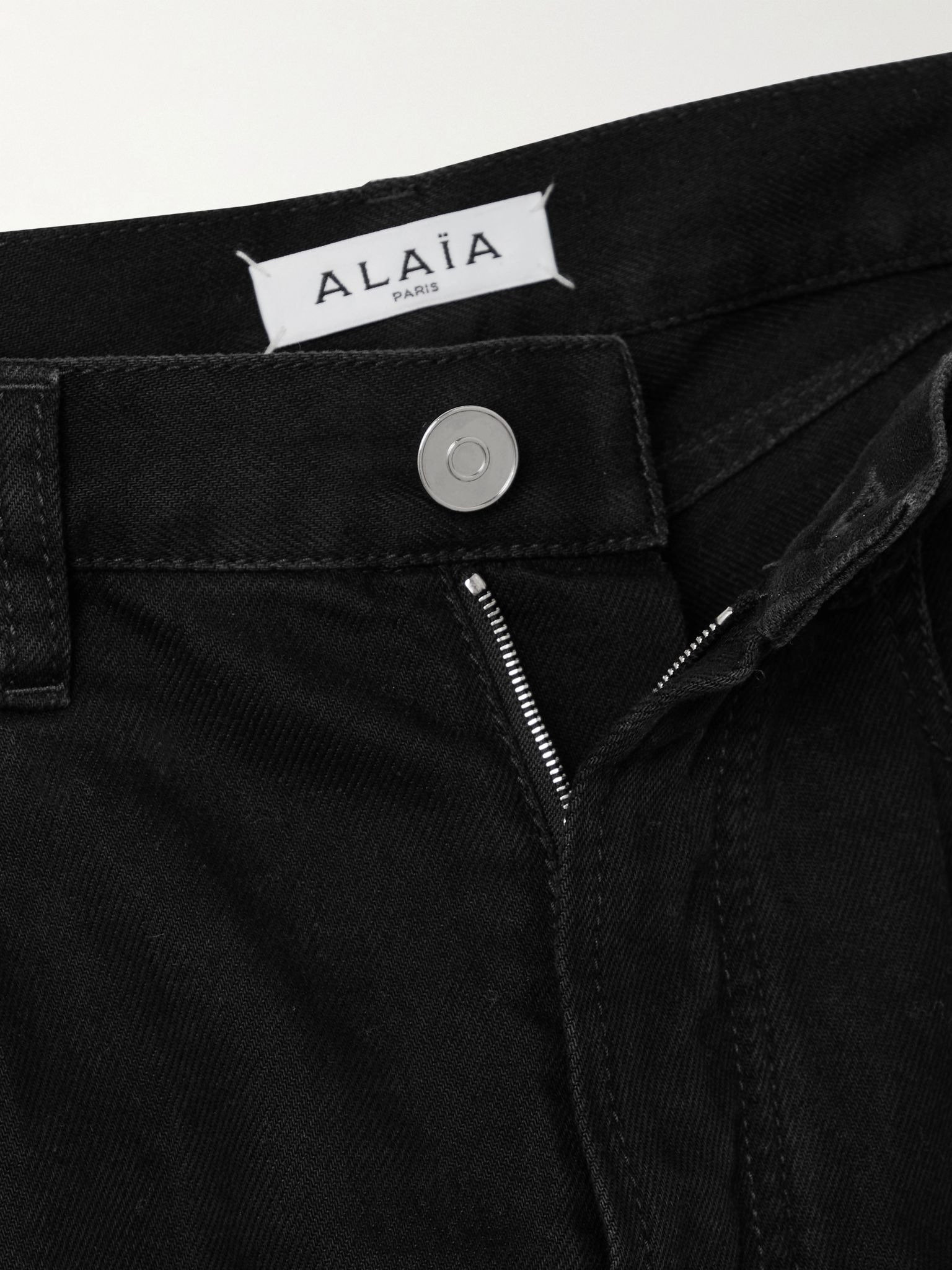 High-rise barrel-leg jeans Black - 5