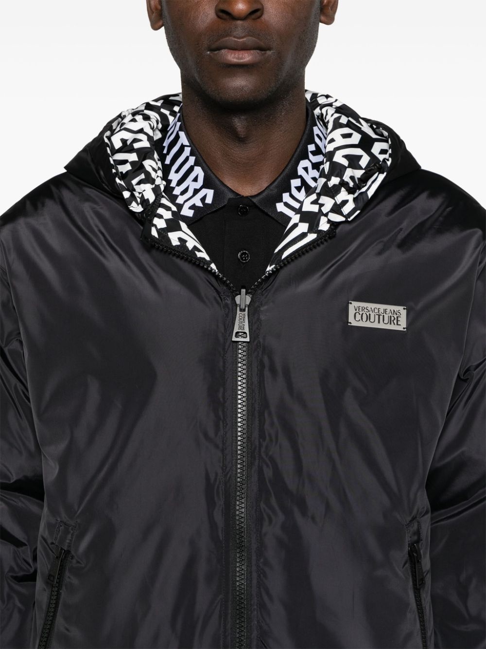 reversible hooded puffer jacket - 6