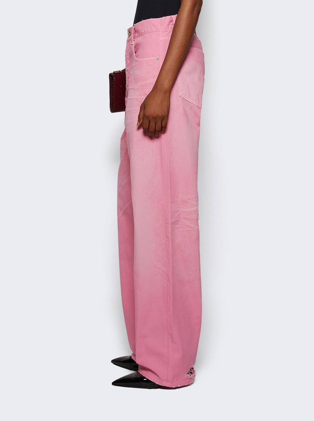 Loose Fit Jeans Faded Pink - 3