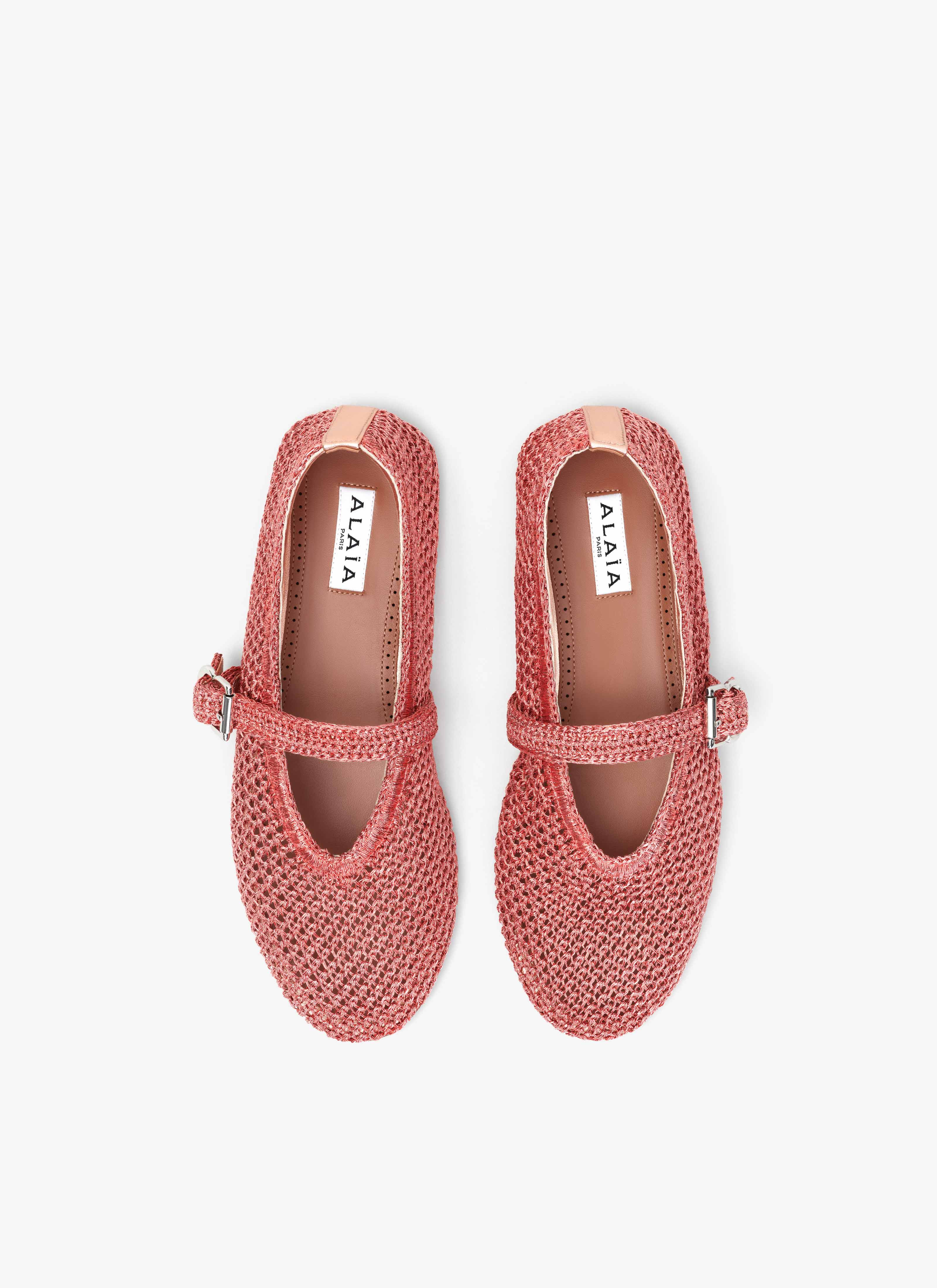 BALLET FLATS IN KNITTED LUREX - 3