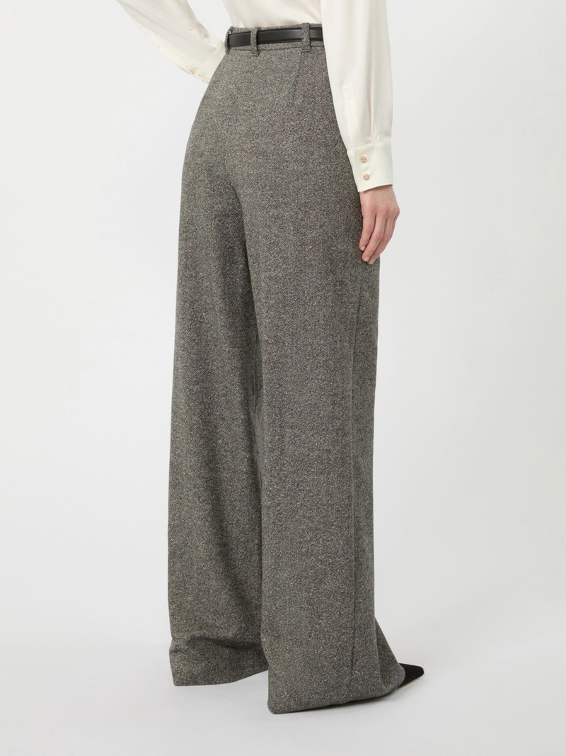 GIOIA Wool-blend trousers - WHITE BLACK 4