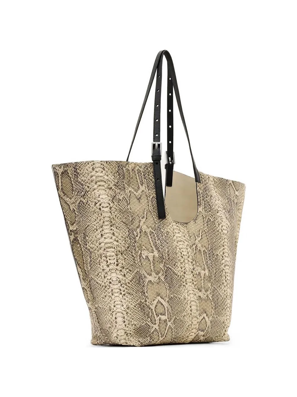Ara snakeskin buckle tote bag - 1