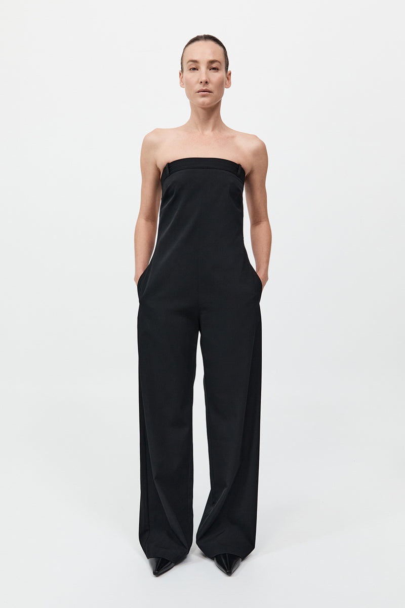 Deconstructed Tailored Jumpsuit - Black - 2