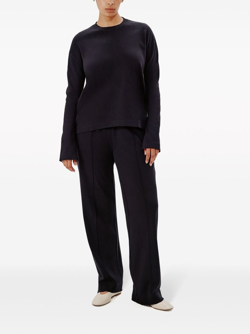 Another Tomorrow Luxe Seamed cotton T-shirt outlook