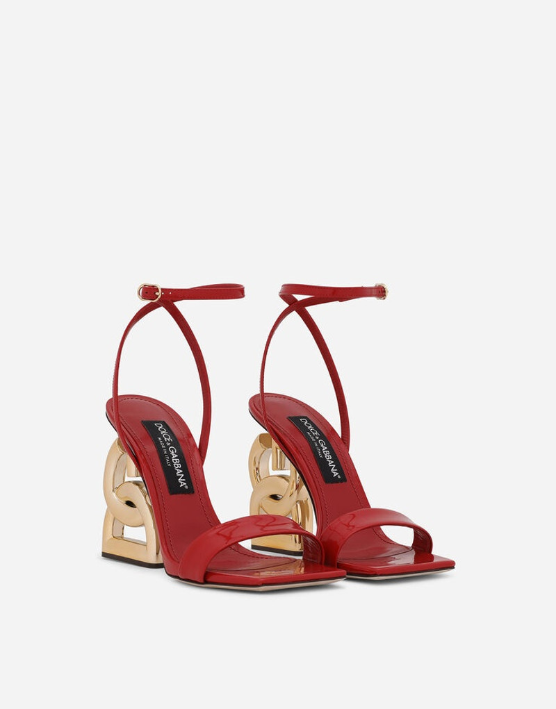 Dolce & Gabbana Patent leather sandals with 3.5 heel outlook