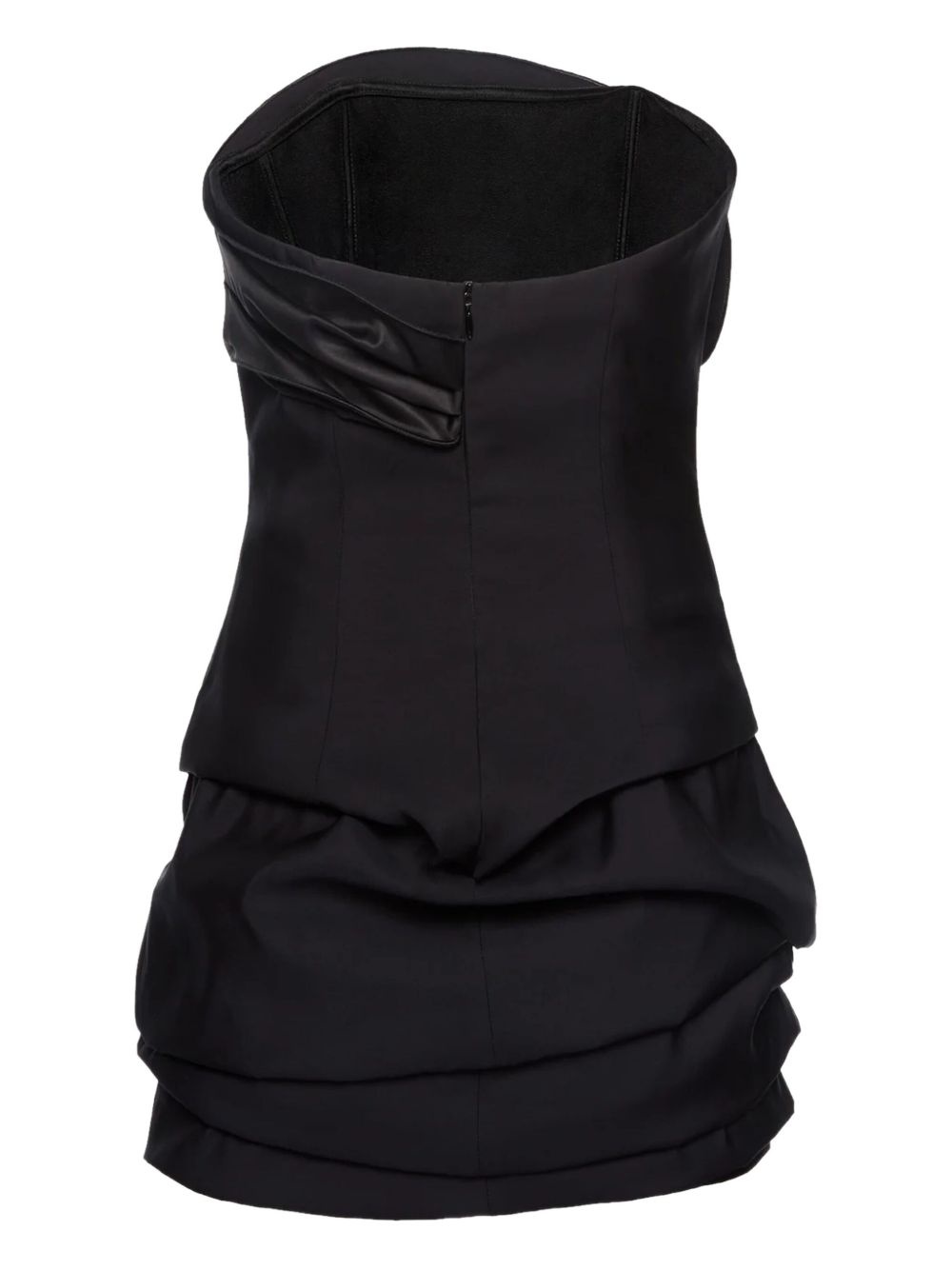 strapless ruched minidress - 2