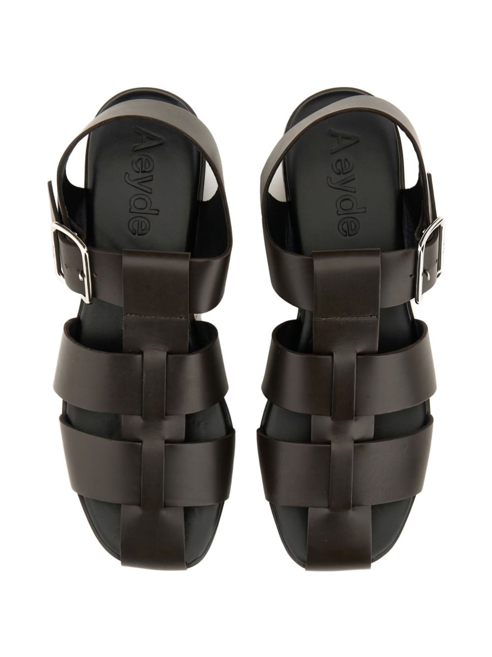 buckle-fastening leather sandals - 4