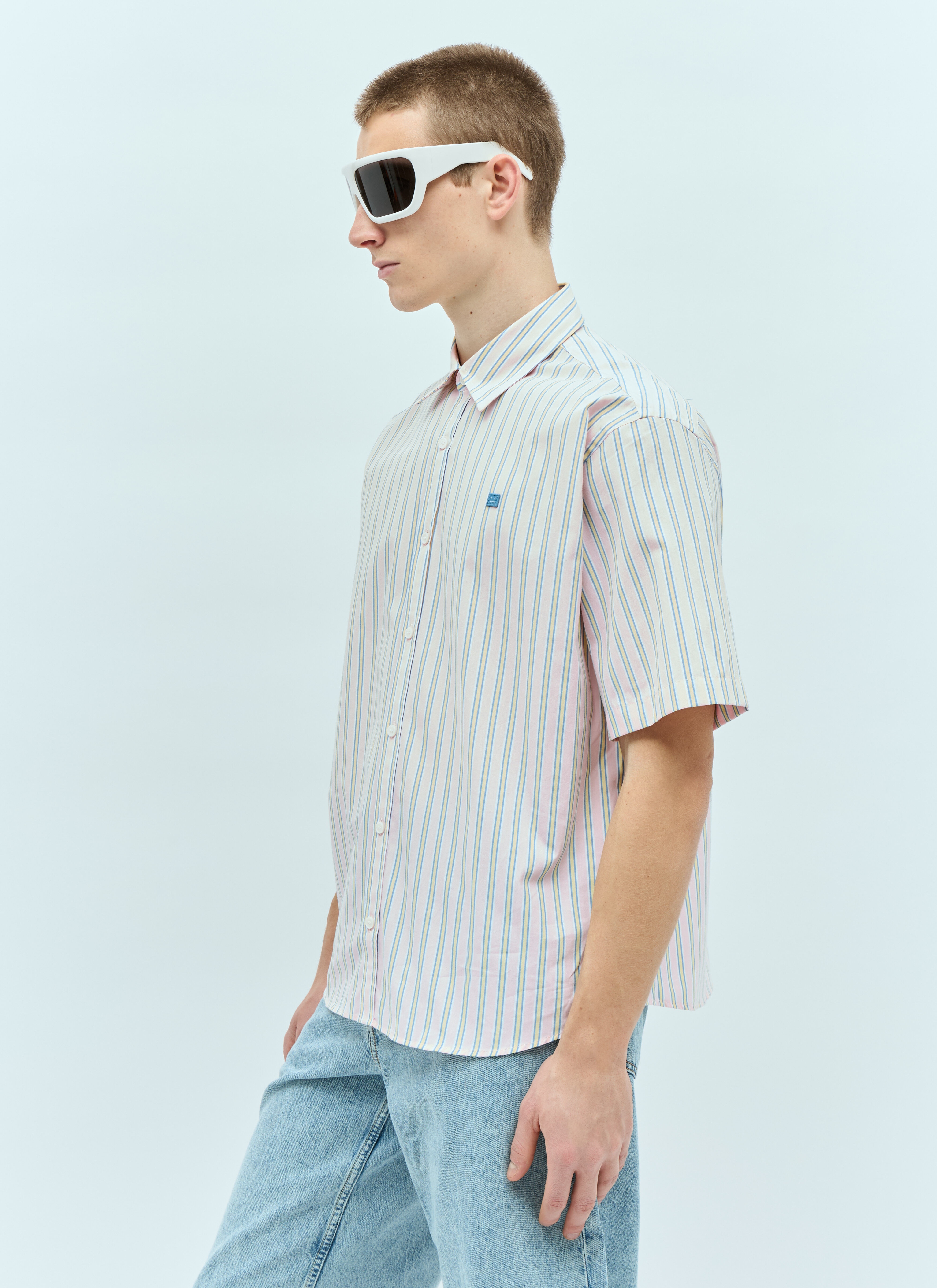 Stripe Button-Up Shirt - 3