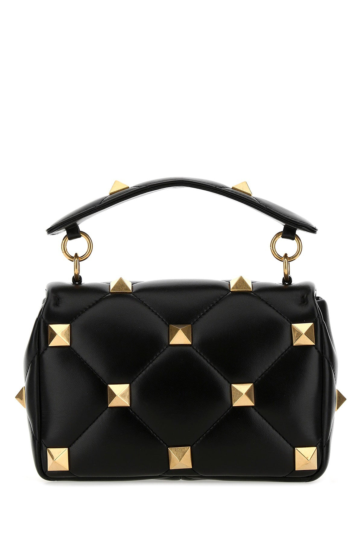 Black nappa leather medium Roman Stud handbag - 3