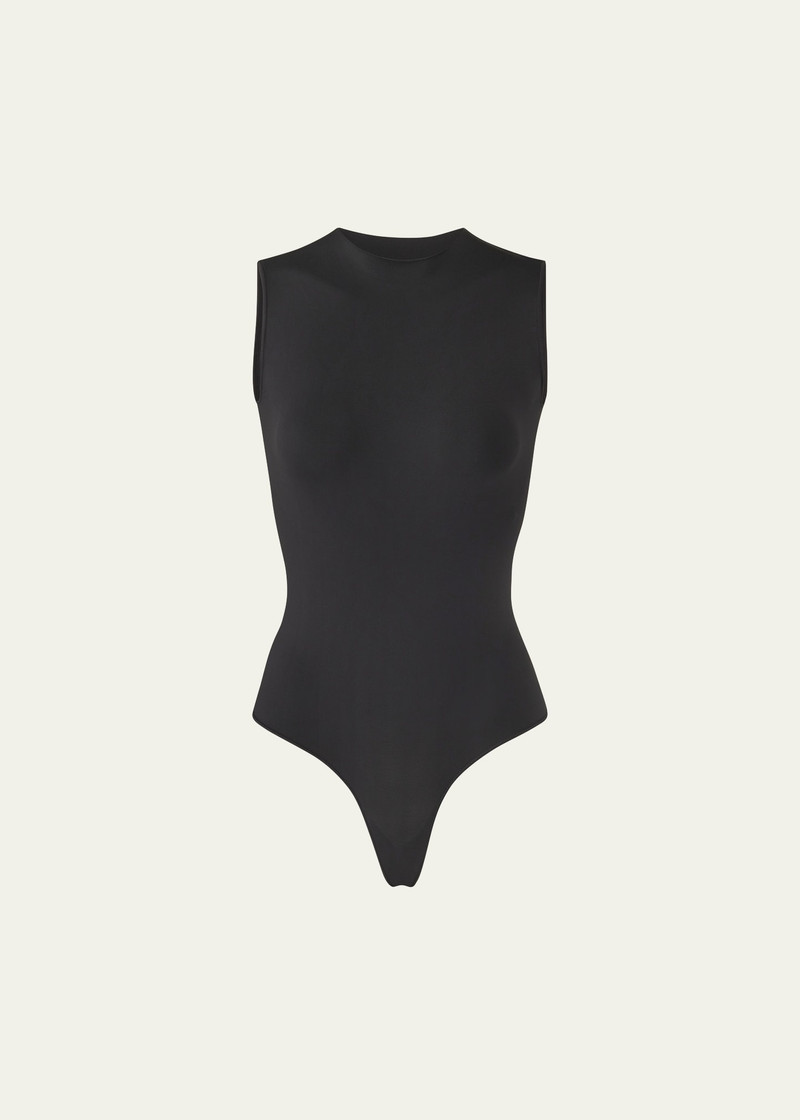 Essential Sleeveless Crewneck Thong Bodysuit 1