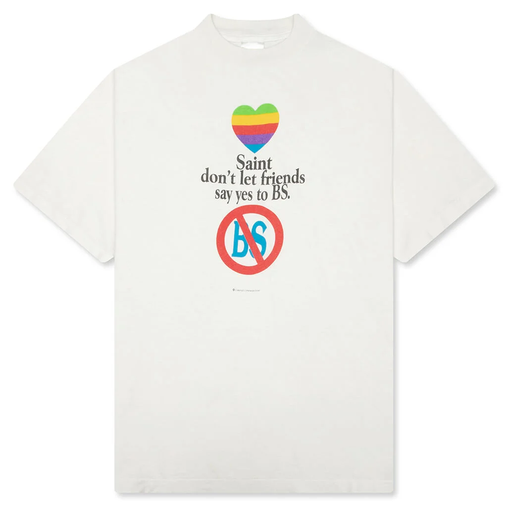 DON'T LET FRIENDS S/S T-SHIRT - WHITE - 1