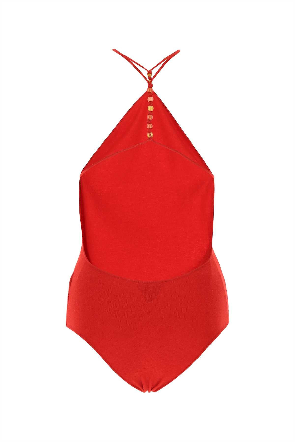 Bottega Veneta Women Red Stretch Cashmere Blend Bodysuit - 2