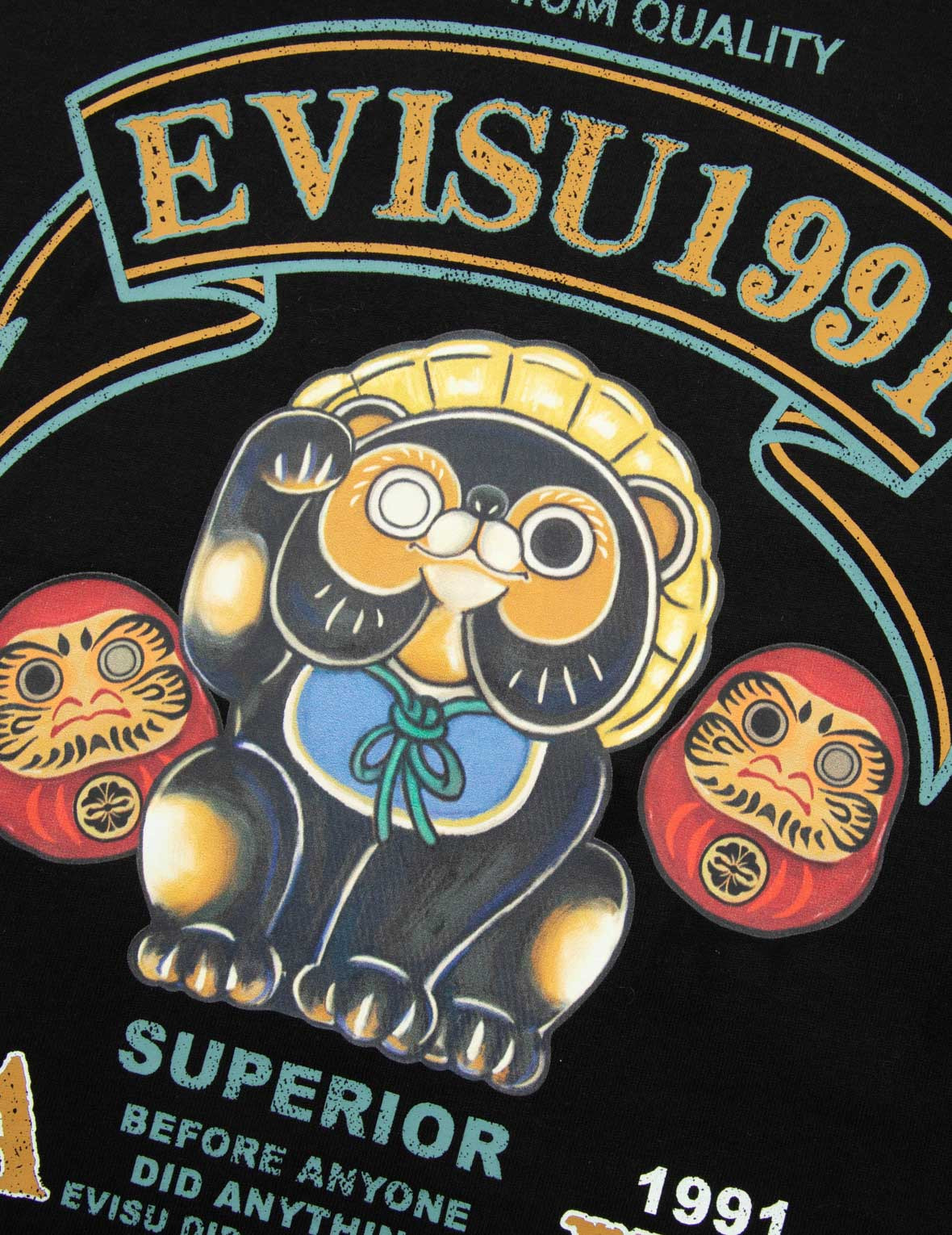 TANUKI AND DARUMA PRINT REGULAR FIT T-SHIRT - 9