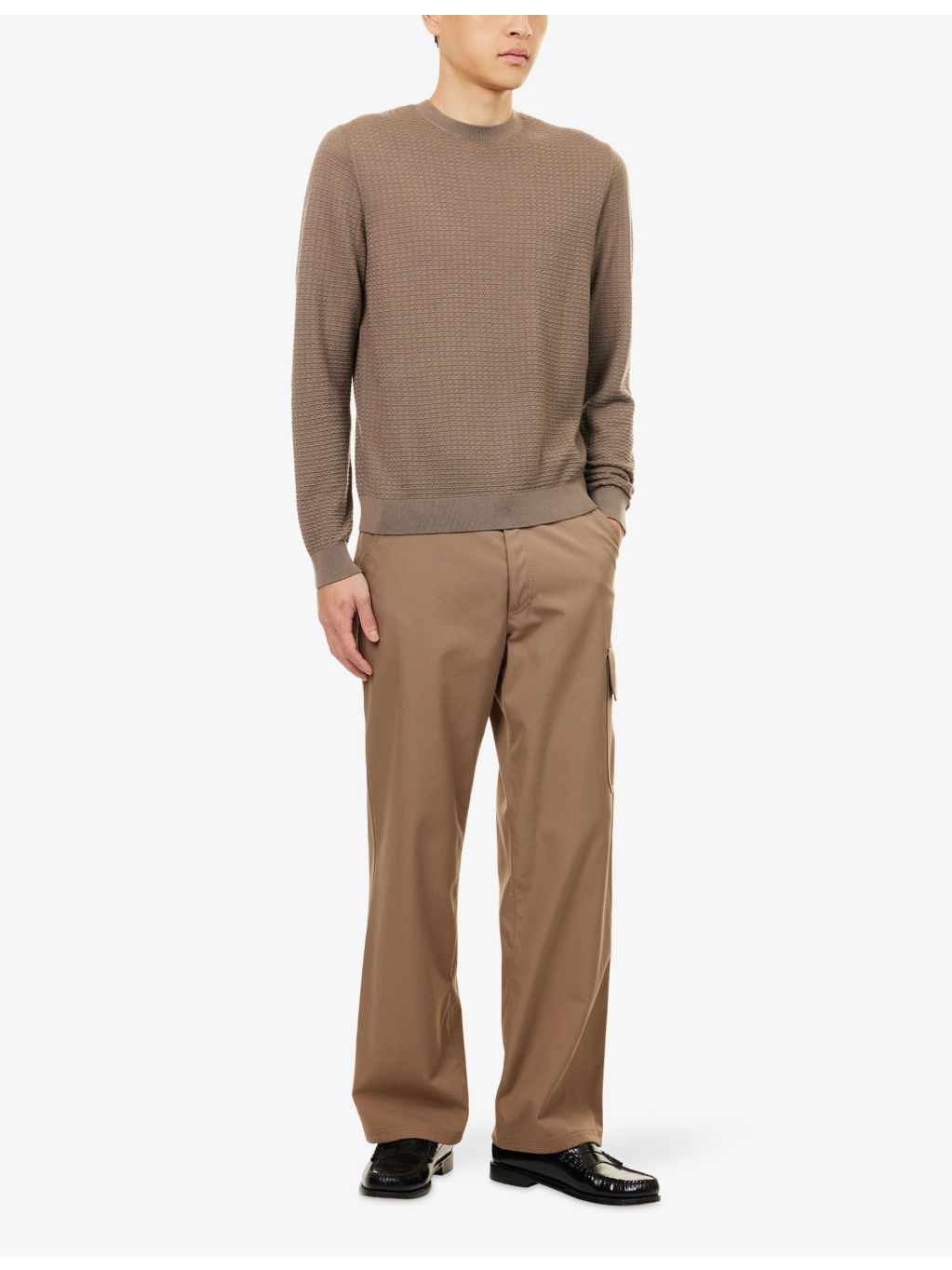 Logo-Embellished Textured Wool Jumper - 2