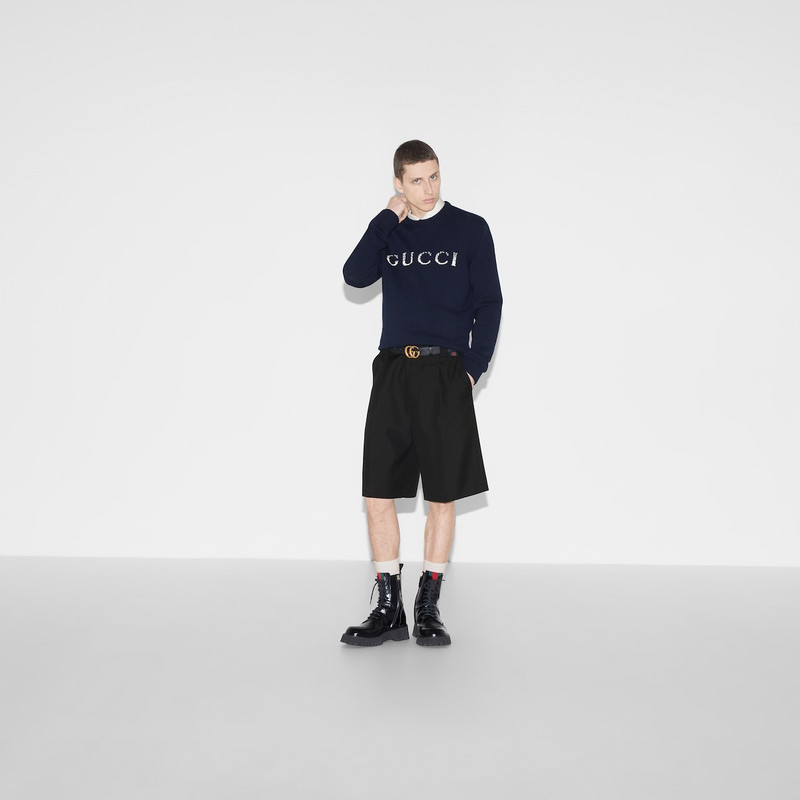 GUCCI Wool sweater with Gucci intarsia outlook