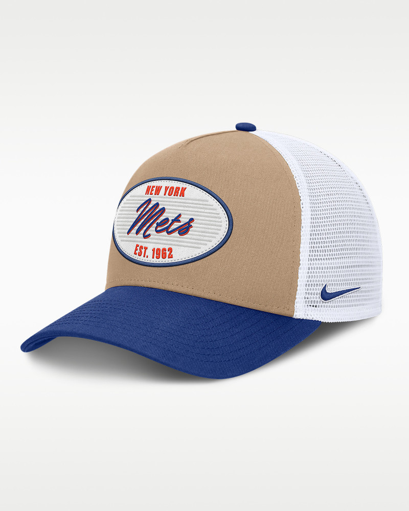New York Mets Rise Men's Nike MLB A-Frame Trucker Adjustable Hat 1