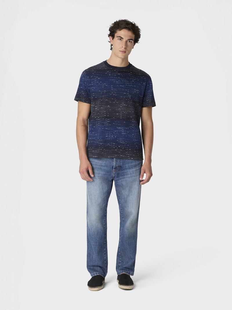 Missoni Crew-neck cotton T-shirt with jacquard Greek motif outlook