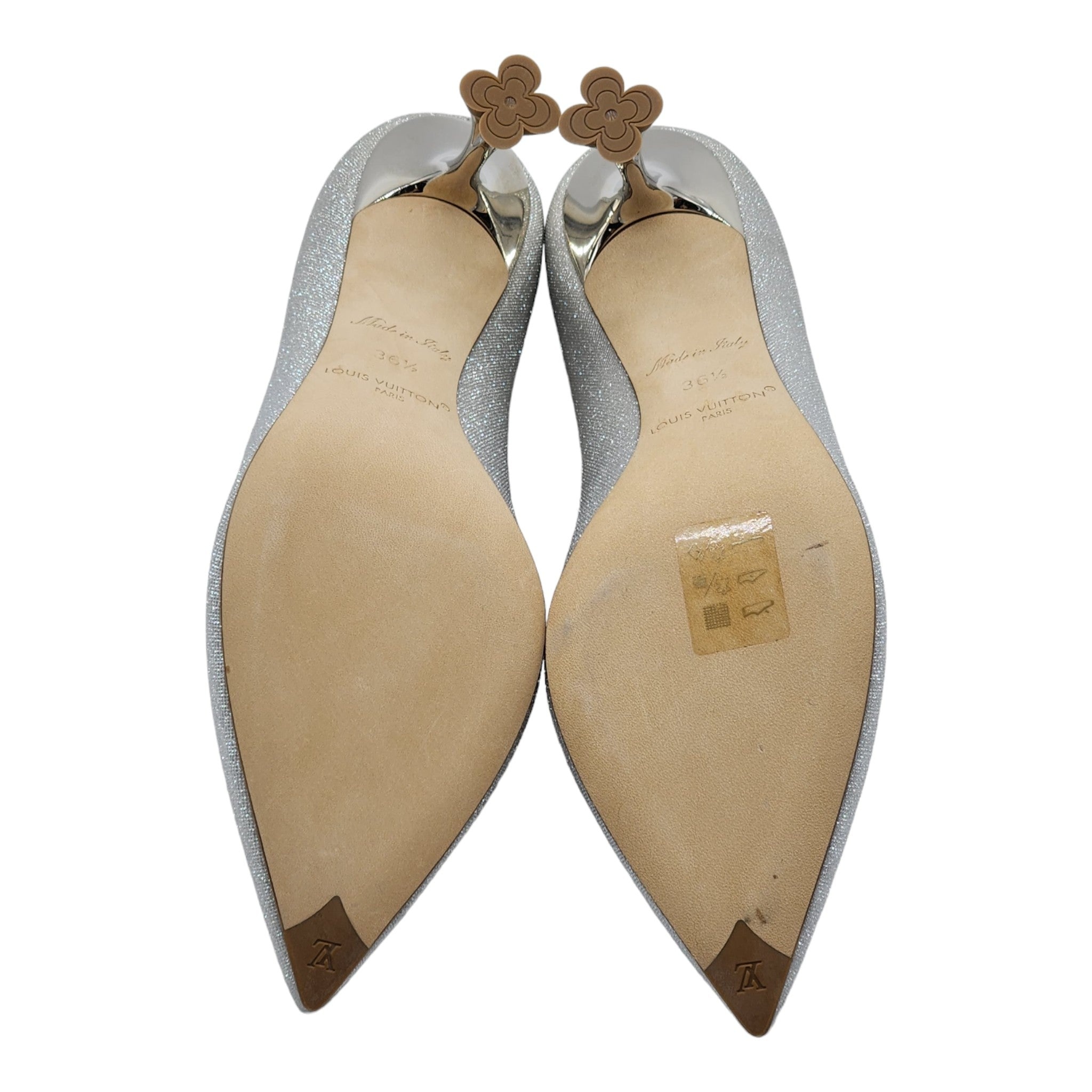 Louis Vuitton Blossom Pumps Glitter in Silver - 6