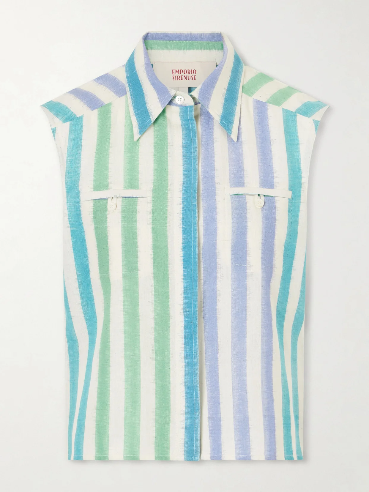 Ylenia Ikat Striped Cotton Shirt - 1