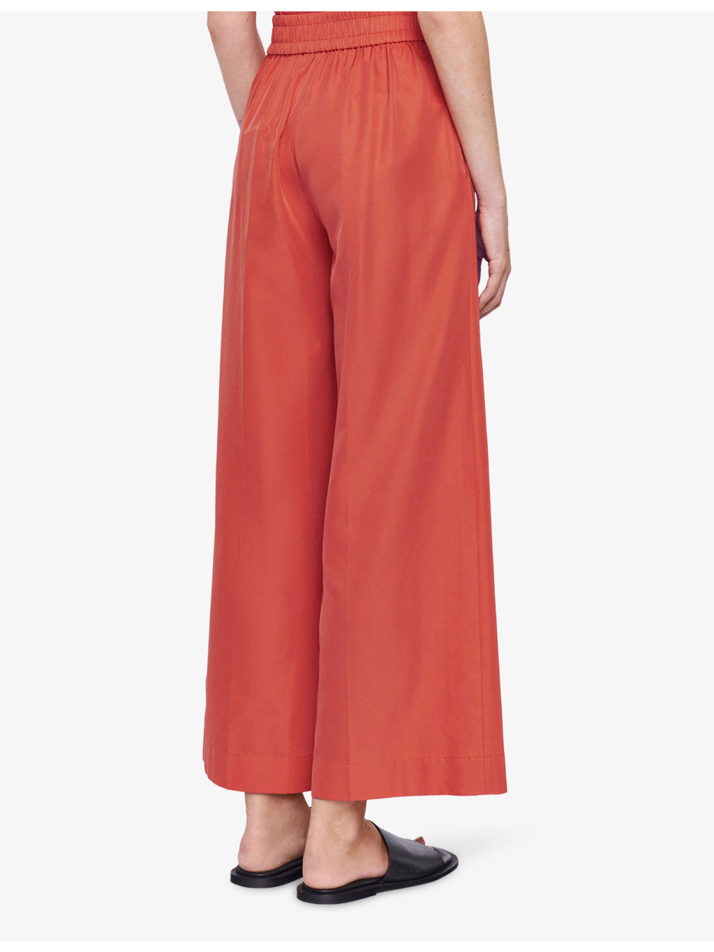 Thurlow Wide-Leg High-Rise Silk and Cotton-Blend Trousers - 3